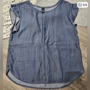 GAP Denim Blue Women's Blouse medium